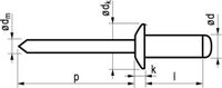 Masterfix blindklinknagel 4,0x6mm aluminium (Per 500 stuks)