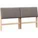 Tête de lit capitonnée taupe 200 cm pin massif