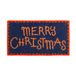 Fisura - Entree deurmat “Merry Christmas” van kokosvezel met antislip PVC-onderzijde. Blauwe en rode kerst deurmat. Originele buiten deurmat. Handgeschilderd. Afmetingen: 70 cm x 40 cm