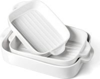 Ensemble de plats à gratin sans marque / cocotte - plats à gratin, Convient pour four et friteuse à air - Lave-vaisselle / moules de cuisson - Cocotte