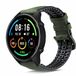 Strap-it siliconen / leren bandje - zwart/groen - Geschikt voor Xiaomi Mi Watch