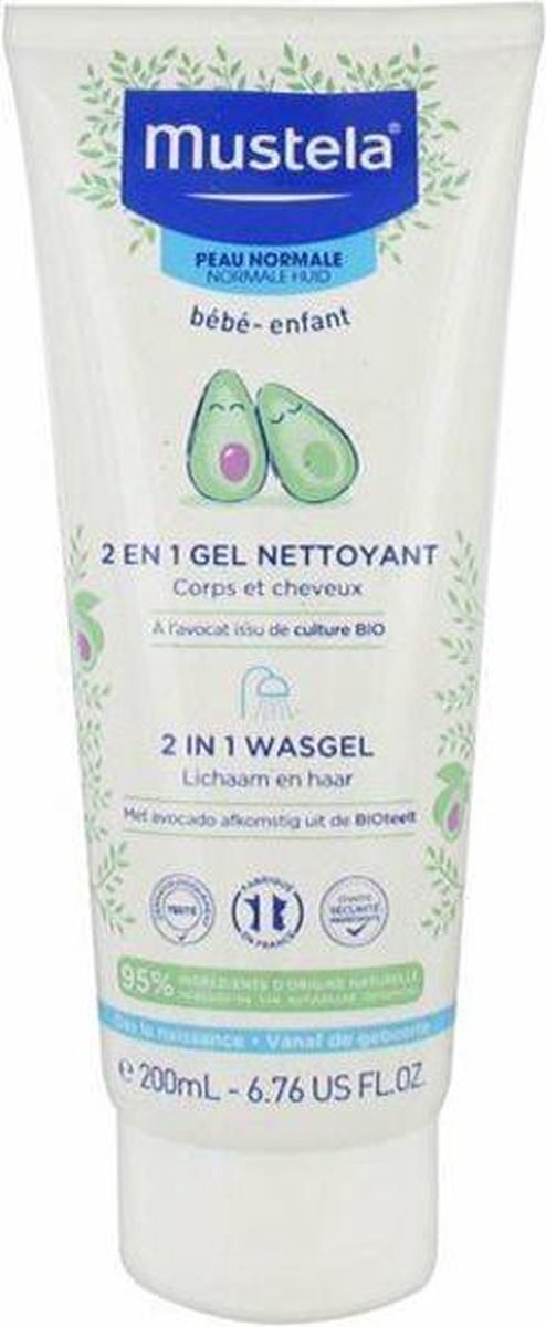 Mustela Bébé 2 en 1 Cheveux et Corps Gel Normale Huid 200ml