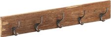 vidaXL Wandkapstok met 5 haken 100x2,5x15 cm massief gerecycled hout