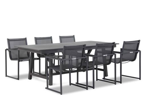 Lifestyle Garden Furniture Delgada/General 217/277 cm dining tuinset 7-delig stapelbaar