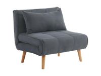 Vente-unique CHILA slaapfauteuil in grijze stof