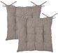 Stof Textile stoelkussen Dandy - 2x - beige - 38 x 38 x 5 cm