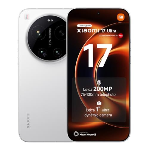 Xiaomi 17 Ultra, Smartphone 16+512 GB, Leica 200MP 75–100mm Telelens, LOFIC HDR-technologie, Xiaomi HyperAI, White, Fabrieksgarantie 2 + 1 jaar extra, Lader niet inbegrepen