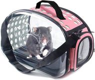 Sac de transport pour animaux - Sac de voyage pour petits animaux - Transport sécurisé - Ventilation et visibilité - 35x20x22 cm - Bleu