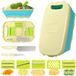 Unyqoos Aide de cuisine pliable 9-en-1 avec planche à découper, couteaux et égouttoir