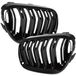 BMW 3 E92 E93 2010-2013, calandre entre les phares (gauche + droite), noir, brillant, double barres
