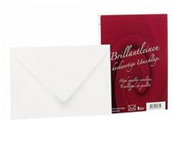 Rössler Brilliantlinnen briefpapier Briefhoezen 25 Stuk wit | Enveloppen zonder venster DIN C6