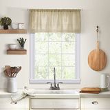 Elrene Home Fashions 26865775433 Solid Hemstitched Rod Pocket volant keuken/café raamgordijn, 152,4 x 38,1 cm, linnen