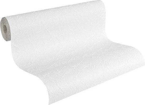 A.S. Création Simply White 18 Schuimvinyl Behang - Wit - 53cm x 1005cm
