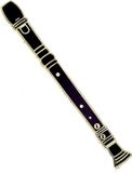 AIM Gifts Inc. Broche flûte à bec - Émail, Plastique, Métal, Couleurs assorties, 2 cm x 4 cm