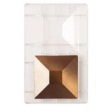 Decora 0050098 chocoladevorm plat, vierkant, Ø 125 x 20 H mm, 2 gaten