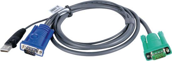 Aten KVM Kabel VGA Male / USB A Male - 5 m - Zwart