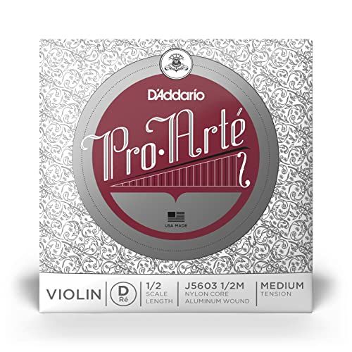 D'Addario Pro-Arte 1/2 Size Medium Tension Single D String for Violin