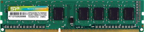 Silicon Power 4GB DDR3 1600MHz DIMM RAM Memory - SP004GBLTU160N02