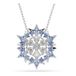 Swarovski Magic hanger en broche, Sneeuwvlok, Blauw, Rodium toplaag