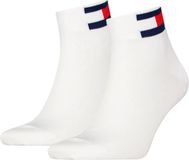 Tommy Hilfiger 2-pack Quarter Sokken Wit Maat 38