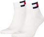 Tommy Hilfiger 2-pack Quarter Sokken Wit Maat 38