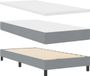vidaXL Boxspringbed met hoofdeinde, lichtgrijs, 90 x 200 cm, stof
