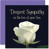 Sympathiekaart Floral Snowdrops Sympathiekaart verlies van uw zoon | Diepste sympathie op de, Condoleances Card, rouw rouwkaarten voor volwassenen