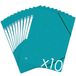 Oxford Topfile+ Kartonnen map, 3 flappen, A4, met elastische sluiting, aqua blauw, 10 stuks