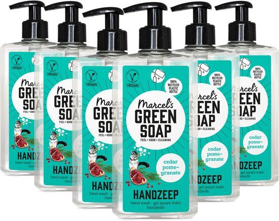 Marcel's Green Soap Handzeep - Ceder & Granaatappel - 6 x 500ml