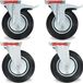 vidaXL - 32 stuks - Wielen - 200 mm - Metaal/Rubber - Zwart - 180 kg