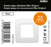 NIKO Original White afdekplaat - enkelvoudig - 10 stuks