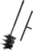 vidaXL Grondboor met handgreep 250 mm staal zwart