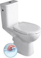 Sapho Etiuda - Duoblok toilet voor gehandicapten CLEAN ON, Rimless, afval achteraan, wit K11-0221