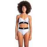 Arena Soutien-gorge élastique bicolore pour femme Argent