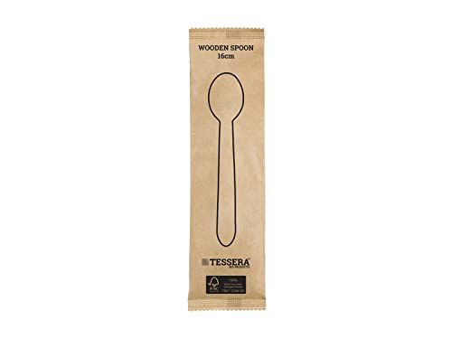 Tessera Bio Products QA124BWFSC houten lepel - 16 cm - 100 stuks