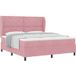 Maison Exclusive - Lit À Ressorts Avec Tête De Lit Rose 200 X 180 Cm Velours