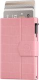 Prowallet Plus - Croco Lichtroze - Pasjeshouder voor 8 pasjes, briefgeld en muntgeld - Uitschuifbaar - RFID Creditcardhouder - Kaarthouder Portemonnee, Premium Pashouder voor Vrouwen - Aluminium, Kunstleer - Incl. Luxe Cadeaubox