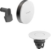 Hansgrohe Exafill - Bovenset voor badaf- en overloopsysteem met vulling, Push-Open, glanzend wit/geborsteld zwart chroom 58119340