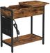 Vasagle Table d'appoint avec prises – Marron-noir vintage