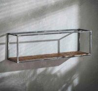 AnLi-Style Wandschap Grained - 100 cm - Bruin/Zwart - Hout