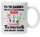 Collega Mok | Mok Humor Collega Tu te Barres Mok Grappige Boodschap | Cadeau-idee Humor Mok voor Collega | Werk Kantoor Heren Dames voor Verjaardag Kerstmis