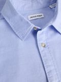 JACK & JONES JJCHAD OXFORD STRIPE SHIRT SS Herren Hemd L Kurzer Ärmel Baumwolle Cashmere Blue