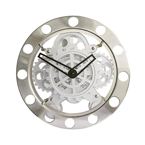 Majestic CLW 271 wandklok zilverkleurig - 35,5 cm