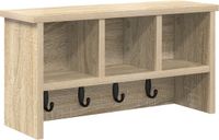 vidaXL Wandkapstok met plank, Sonoma eiken, 50 x 16 x 26 cm