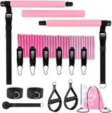 Gar Fitness Bar 180 lb Bande de résistance renforcée - Set de bandes de résistance professionnelles - Rose