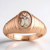 Cavill - Zilveren ring 925 sterling met Braziliaanse morganiet 0,97 ct - Ovaal geslepen - Rosé verguld - Elegante sieraden dames