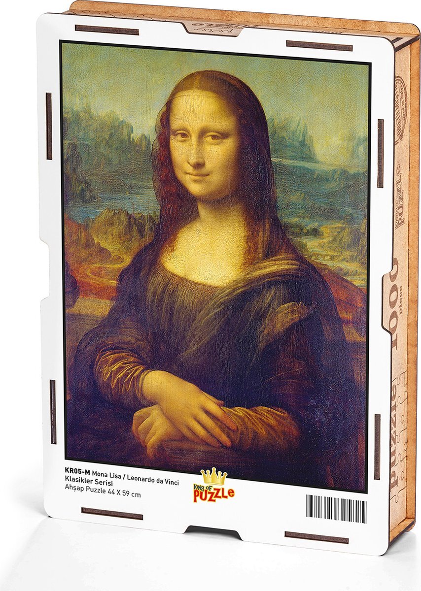 KING of PUZZLE Mona Lisa - Leonardo da Vinci houten puzzel 1000 stukjes