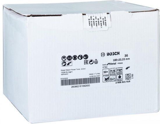 Bosch Professional Fiberschuurschijf R780 Best for Metal and Inox (Ø 180 mm, korrelgrootte 36, accessoire haakse slijper)