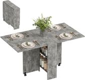 Homcom Opklapbare Eettafel Spaanplaat Grijs 75x140x74cm