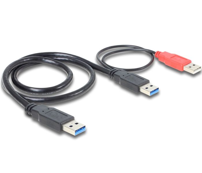 DeLOCK USB naar USB Y-kabel - USB3.0 - 0.60 meter